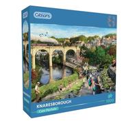Gibsons Knaresborough 1000 Piece Jigsaw Puzzle for Adults | Historic Viaduct Steam Train Puzzle | Sustainable Jigsaw Premium 100% Recycled Board | Great Gift | Gibsons Games