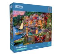 Gibsons Lake Como 1000 Piece Jigsaw Puzzle for Adults | Romantic Colourful Italy Landscape Jigsaw Puzzle | Sustainable Premium 100% Recycled Board | Great Gift | Gibsons Games