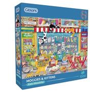 Gibsons Moggies and Kittens 1000 Piece Jigsaw Puzzle Fun Cats Pet Store Artwork Sustainable Jigsaw Puzzle for Adults Teens Premium 100% Recycled Board Great Gift | Gibsons Games