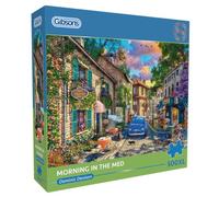 Gibsons Morning in the Med | 500XL Piece Jigsaw Puzzle Extra Large Piece Jigsaw | Mediterranean Jigsaw | Sustainable Puzzle for Adults Premium 100% Recycled Board | Great Gift | Gibsons Games