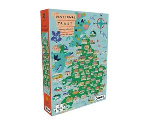 Gibsons National Trust Across the Land 1000 Piece Jigsaw Puzzle for Adults - Colourful Educational Illustrated Map Adventure Artwork by Lauren Radley - Sustainably Made in the UK/EU - Great Gift