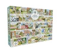 Gibsons National Trust Landmarks & Landscapes 1000 Piece Jigsaw Puzzle for Adults - Mix of British Landscapes, Landmarks & Nature Artwork by Val Goldfinch - Sustainably Made in the UK/EU - Great Gift