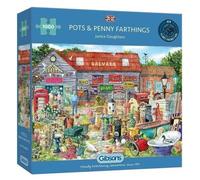 Pots & Penny Farthings | 1000 Piece Jigsaw Puzzle | Junk Yard Puzzle | Sustainable Jigsaw Puzzle for Adults | Premium 100% Recycled Board | Great Gift for Adults | Gibsons Games