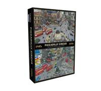 Gibsons Piccadilly Circus Through the Decades 1000 Piece Jigsaw Puzzle London Historic Iconic Landmark Sustainable Jigsaw Puzzle for Adults Teens Premium 100% Recycled Board Great Gift | Gibsons Games