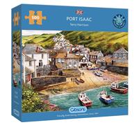 Gibsons Port Isaac 500 Piece Jigsaw Puzzle - Coastal Cornwall Harbour Scene b...