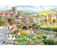 Gibsons Puddle Ducks & Paddling 500 Piece Jigsaw Puzzle Nostalgic Beautiful Colourful Artwork Sustainable Jigsaw Puzzle for Adults Teens | Premium 100% Recycled Board | Great Gift | Gibsons Games