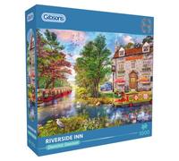 Gibsons Jigsaw Puzzle Riverside Inn – 1000 Piece, Summer Countryside, Premium 100% Recycled Board