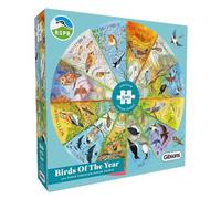 Gibsons RSPB Birds of the Year 500 Piece Circular Jigsaw Puzzle for Adults Nature Seasons Birds Colourful Sustainable Premium 100% Recycled Board Great Gift Gibsons Games