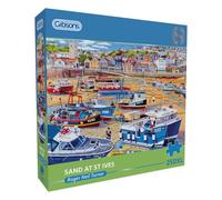 Gibsons Sand at St Ives 250XL Piece Jigsaw Puzzle for Adults by Roger Turner - Extra Large Pieces - Cornwall Scenic Coastal Landscape - Premium Sustainable Puzzle Made in the UK/EU