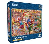 Gibsons Santa's Sweetshop 1000 Piece Jigsaw Puzzle Christmas Jigsaw Sustainable Puzzle for Adults Premium 100% Recycled Board Great Gift for Adults