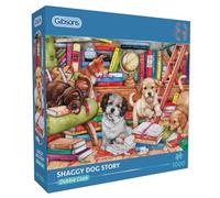 Gibsons Shaggy Dog Story 1000 Piece Jigsaw Puzzle for Adults - Charming Puppies Animals Artwork by Debbie Cook - Premium Sustainable Puzzle Made in the UK/EU - Great Gift