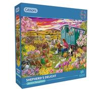 Gibsons Shepherd's Delight 1000 Piece Jigsaw Puzzle Traditional Contryside Farm Life Animals | Sustainable Puzzle for Adults Teens | Premium 100% Recycled Board | Great Gift | Gibsons Games