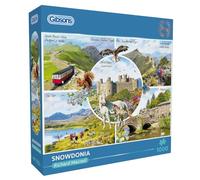 Gibsons Snowdonia 1000 Piece Jigsaw Puzzle for Adults - Nature & Architecture, Welsh National Park Treasures Artwork by Richard MacNeil Premium Sustainable Puzzle Made in the UK/EU - Great Gift