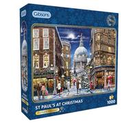 Gibsons St Pauls at Christmas 1000 Piece Jigsaw Puzzle for Adults | British Festive London Celebration Traditional Jigsaw | Sustainable Premium 100% Recycled Board | Great Gift | Gibsons Games