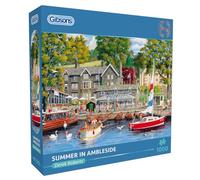 Gibsons Summer in Ambleside 1000 Piece Jigsaw Puzzle | Lake District Summer Holiday Challenging Sustainable Puzzle for Adults | Premium 100% Recycled Board | Great Gift | Gibsons Games