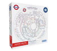 Gibsons TfL Circular Underground Tube Map 500 Piece Round Jigsaw Puzzle for Adults | Great Britain London Transport | Made in the UK | Sustainable Premium 100% Recycled Board Great Gift Gibsons Games