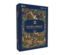 Backgammon Set Classic Wooden Board Game by Gibsons & The Art File, Woodland Luxury Design with Checkers, 2 Players, Ages 6+, 28 x 20 x 4.5 cm