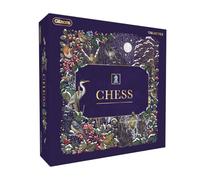 Gibsons The Art File Chess Set, Traditional Wooden Family Board Game, Purple and Mint, 20.5 x 20.5 cm Luxury Premium Classic Strategy Fun Game for Kids Adults Special Finish, 2 players, Age 8+