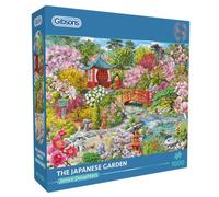 Gibsons The Japanese Garden 1000 Piece Jigsaw Puzzle Beautiful Japanese Pagoda Colourful Artwork Jigsaw for Adults | Sustainable Premium 100% Recycled Board | Great Gift | Gibsons Games