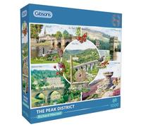 Gibsons The Peak District 1000 Piece Jigsaw Puzzle for Adults - Nature & Architecture, UK National Park Treasures Artwork by Richard MacNeil Premium Sustainable Puzzle Made in the UK/EU - Great Gift