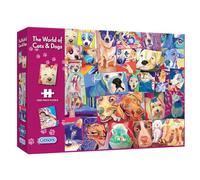 Gibsons The World of Cats & Dogs 1000 Piece Jigsaw Puzzle | Animal Jigsaw | Sustainable Jigsaw Puzzle for Adults Teens | Premium 100% Recycled Board | Great Gift | Gibsons Games