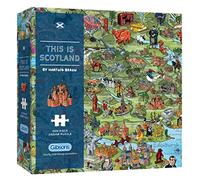 Gibsons This is Scotland 1000 Piece Jigsaw Puzzle for Adults - Illustrated Attractions Map by Hartwig Braun - Scottish Landmarks & Culture - Premium Sustainable Puzzle Made in the UK/EU