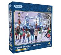 Gibsons Tower Bridge at Christmas 1000 Piece Jigsaw Puzzle for Adults - Beautiful Festive Scene Artwork by Richard Macneil, Premium Sustainable Puzzle Made in the UK/EU - Great Gift