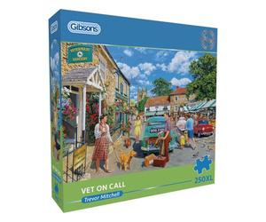 Gibsons Vet on Call 250XL Piece Jigsaw Puzzle for Adults by Trevor Mitchell - Extra Large Pieces - Nostalgic Village Scenes Artwork - Premium Sustainable Puzzle Made in the UK/EU - Collectable Gift