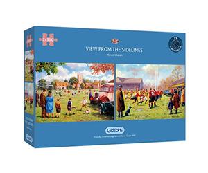 Gibsons View from the Sidelines 2 x 500 Piece Jigsaw Puzzles for Adults | Multi-Box | Traditonal Nostalgic Sport Rugby Football Theme | Sustainable Premium 100% Recycled Board | Gift | Gibsons Games