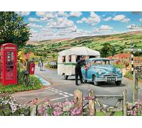 Gibsons Which Way to the Campsite? 1000 Piece Jigsaw Puzzle Nostalgic Countryside Colourful Artwork Sustainable Jigsaw Puzzle for Adults Teens Premium 100% Recycled Board Great Gift | Gibsons Games