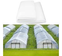 gibxiyza 8M X 4M Plastic Sheeting, Good Sealing UV Resistant Plastic Cover, Clear Garden Grow Polytunnel Cover Sheets for Greenhouse, Agriculture, Garden, Painting Work White