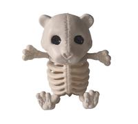 gibxiyza Halloween Decoration Animal Skeletons Mini Skeleton Bone Statues Poseable Rat Dog Spider Cat Owl Skeleton Figurine for Haunted House Party Decor Halloween Decorations Outdoor Indoor O