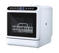gibxiyza Table Top Dishwasher Mini Dishwasher with 5L Water Tank Automatic Smart Countertop Dishwasher with 5 Place Settings, 2-Tier Rack, Air-Dry Function for Small Families, Couples UK