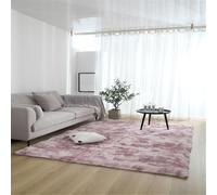 GIBZ Area Rug for Living Room, Tie-Dyed Soft Fluffy Large Carpet Non-Slip, Indoor Home Decor for Kids Nursery Bedroom Bedside, Purple, 60 x 200 cm
