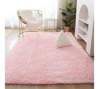 GIBZ Area Rug for Living Room, Tie-Dyed Soft Fluffy Large Carpet Non-Slip, Indoor Home Decor for Kids Nursery Bedroom Bedside, Pink, 60 x 200 cm