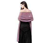 GIBZ Chiffon Shawl Wraps for Women, Wedding Party Bridal Elegant Scarves for Evening Dresses, Mauve