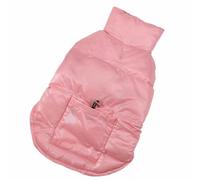 GIBZ Dog Cold Weather Coat, Adjustable Vest Snow Jacket with Pocket Windproof, Warm Winter Pet Clothes for Small Medium Pet, Light Pink, 2XL