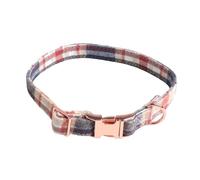 GIBZ Dog Collar Adjustable, Durable Soft Pet Collars with Bowtie Quick Release Buckle, for Small Medium Large Dog, Beige, L
