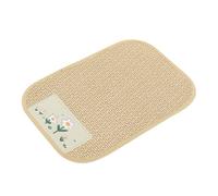 GIBZ Dog Cooling Mat, Summer Breathable Rattan Pet Pad Non-Toxic Washable, Portable Durable Ice Blanket for Indoor, Outdoor, Light Brown, 19" x 13"