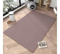 GIBZ Large Food Mats for Cat Bowls Waterproof Pet Feeding Mat Faux Leather Dog Mat for Water Thickness 4mm Brown 31"x 47"