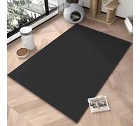 GIBZ Large Food Mats for Cat Bowls Waterproof Pet Feeding Mat Faux Leather Dog Mat for Water Thickness 4mm Black 11"x 15"