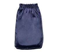 GIBZ Silk Bonnet Long Hair Satin Bonnets for Sleeping Curly Hair Women Solid with Elastic Band Navy Blue 58cm