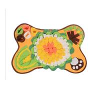 GIBZ Snuffle Mat for Dogs, Interactive Game Puzzle Toys Sniff Mats for Boredom, Pet Nosework Feeding Training Foraging Pad, Yellow, 17" x 25"