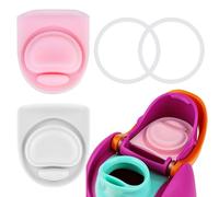 GIcGIeo 2 Sets Gasket Replacement Stopper & O Seal Ring for Owala FreeSip Cap,Silicone Water Bottle Plug Stoppers Top Lid Mouth Parts Compatible with Owala FreeSip 16/19/24/32/40oz(White+Pink)