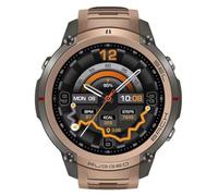 GiDaCom GPS Smartwatch with Offline Maps, Compass, Altimeter, Weather - Watch with 1.43" AMOLED Display, 50M Waterproof, Heart/Oxygen/Pressure Monitoring, Silica Gel Strap (Bronze)