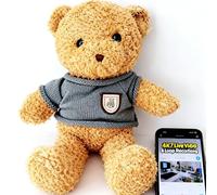 GiDaCom Teddy Bear with WiFi Camera - 4K 1080P Baby Monitor with Real Time Vision, Motion Detection with Notifications, Support Micro SD 128GB, App Allcam365