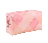 Gidary Diamond Pattern Makeup Bag,Travel Cosmetic Bag,Organizer Toiletry Bag,personalized Make Up Bags,Skin Care Bag,cosmetic bags, Pink, 18*7.5*10CM, Contemporary