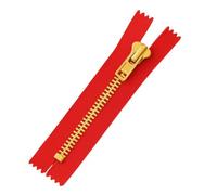 Giddy Square 7" (18cm) Red Jeans Zip - Replacement Zipper for Jeans, Purses, Crafts - Easy to Sew, Finish