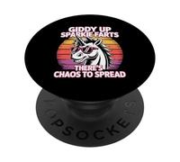 Giddy Up Sparkie Farts There's Chaos To Spread Unicorn PopSockets Adhesive PopGrip
