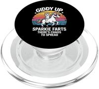Giddy Up Sparkie Farts There's Chaos To Spread Unicorn PopSockets PopGrip for MagSafe